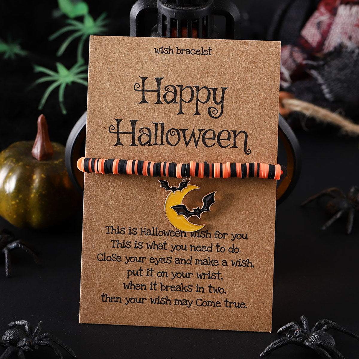 Wholesale  Ghost Pumpkin Skull Pendant Elastic Adjustable Bracelet